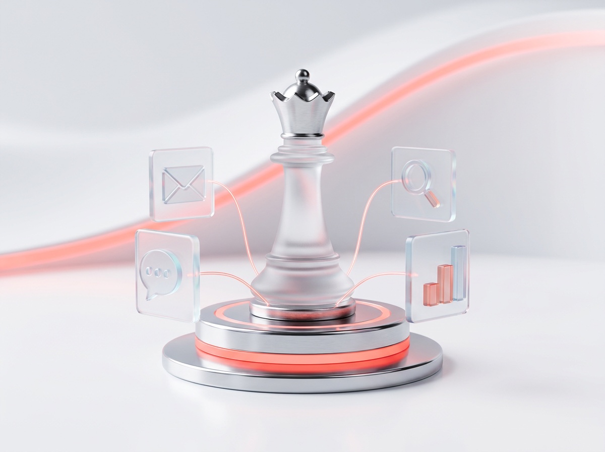 Chess queen connected to growth and analytics signals